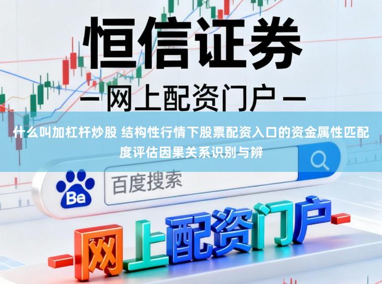 什么叫加杠杆炒股 结构性行情下股票配资入口的资金属性匹配度评估因果关系识别与辨